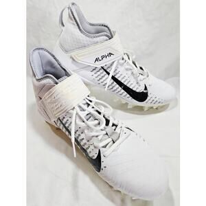 Nike Alpha Menace Pro 2 Mid Football Cleats White Platinum Size 12.5 AQ3209-100
